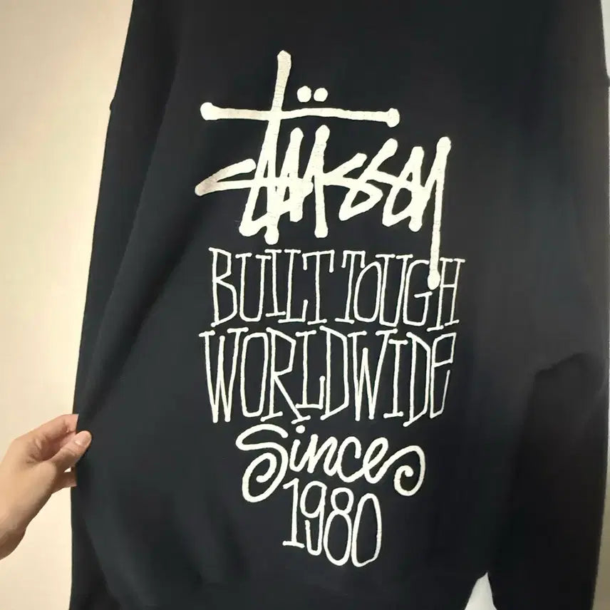 [BUNJANG] Stussy Hoodie / 스투시 빌트 터프 후드 피그먼트 다이드 블랙