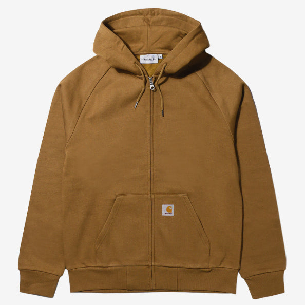 [SOLD OUT] 칼하트wip 스퀘어라벨 후디드 자켓 해밀턴 브라운 M