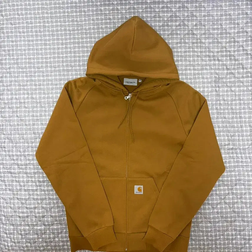 [SOLD OUT] 칼하트wip 스퀘어라벨 후디드 자켓 해밀턴 브라운 M