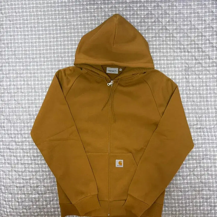 [SOLD OUT] 칼하트wip 스퀘어라벨 후디드 자켓 해밀턴 브라운 M