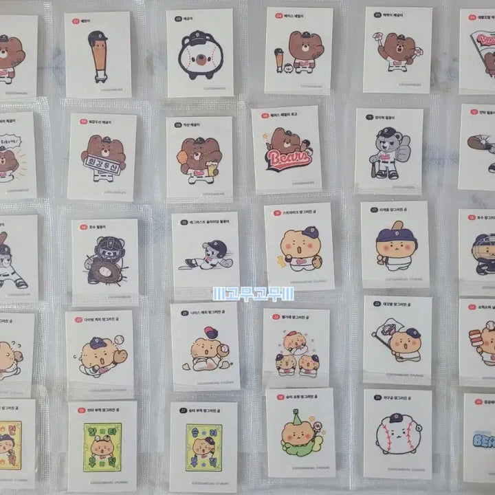 [BUNJANG] Doosan Bears MangGomi Sticker Collection (Seasons 1 &amp; 2) / 두산 망곰이띠부씰 1탄2탄 전종판매