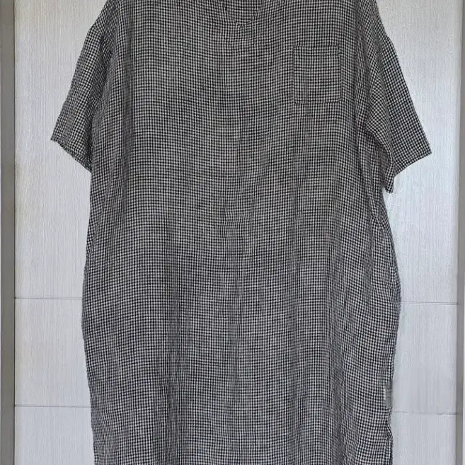 [SOLD OUT] 프리~88/면 롱 체크 원피스