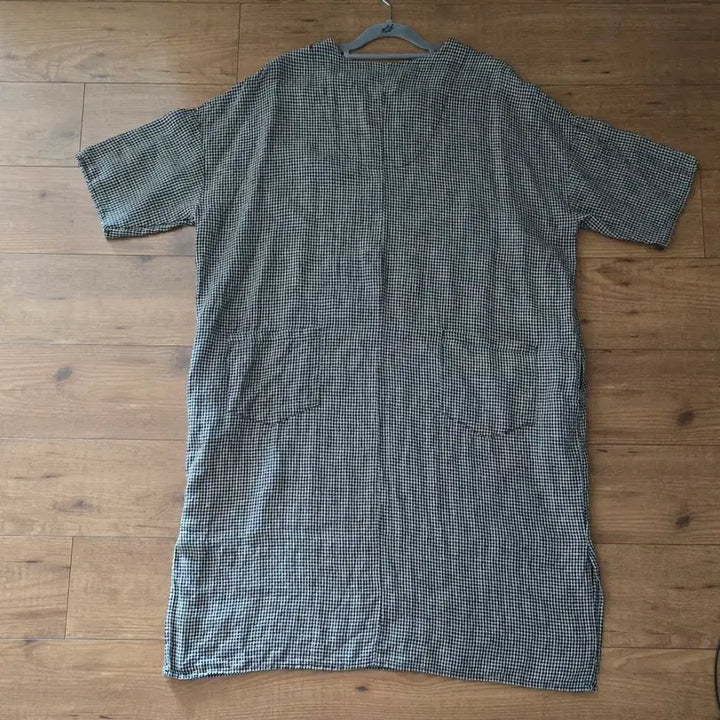 [SOLD OUT] 프리~88/면 롱 체크 원피스