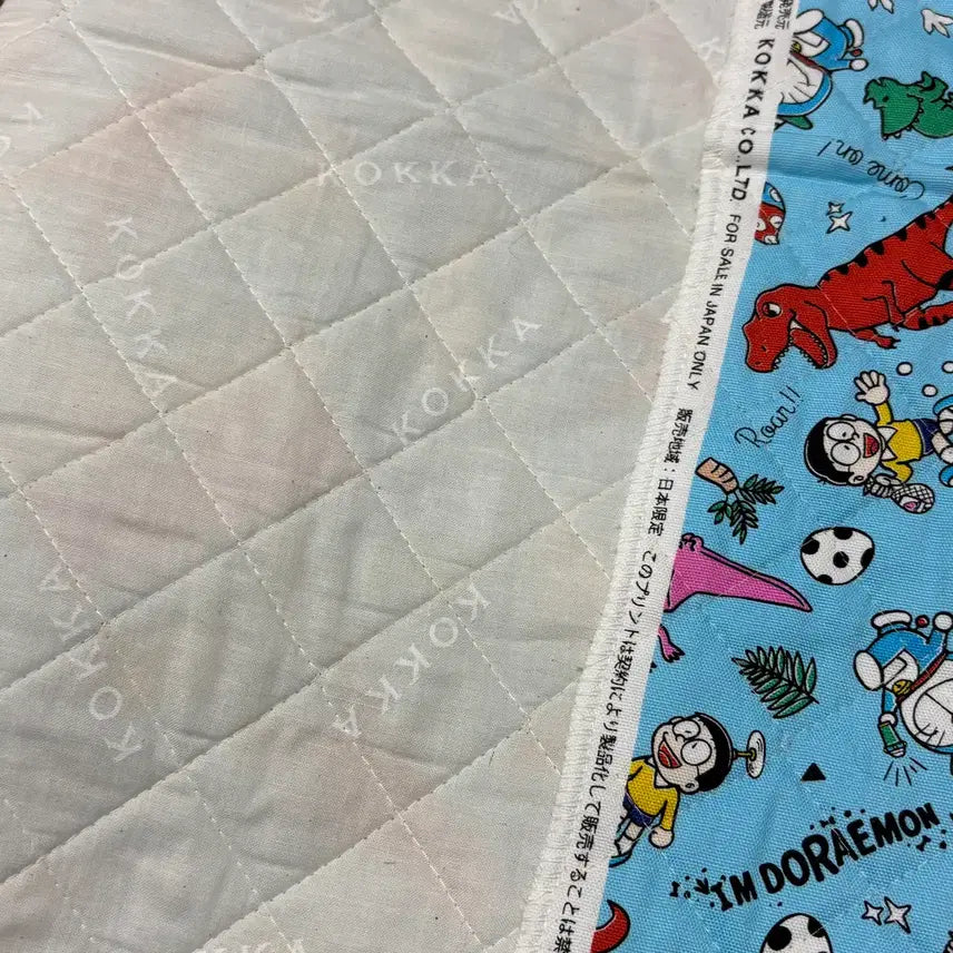 [BUNJANG] Doraemon Classic Quilted Character Fabric / 고전 도라에몽 누빔 캐릭터 원단