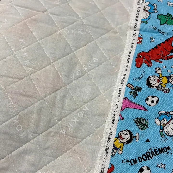 [BUNJANG] Doraemon Classic Quilted Character Fabric / 고전 도라에몽 누빔 캐릭터 원단