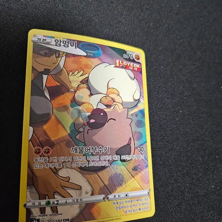 [BUNJANG] Pokemon Rockruff CHR Card / 포켓몬 암멍이 CHR 202/184 카드