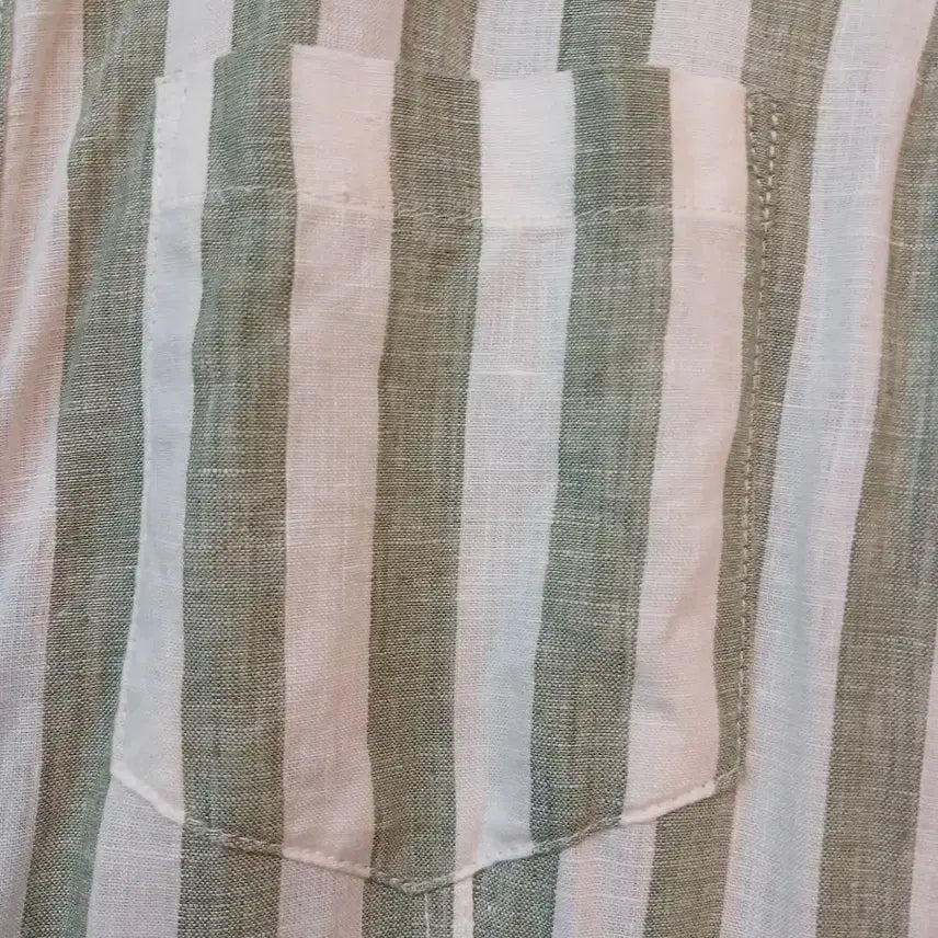 [BUNJANG] BCBG Striped Shirt Long Dress / BCBG 스트라이프 셔츠형 롱 원피스 55(85-94-155)
