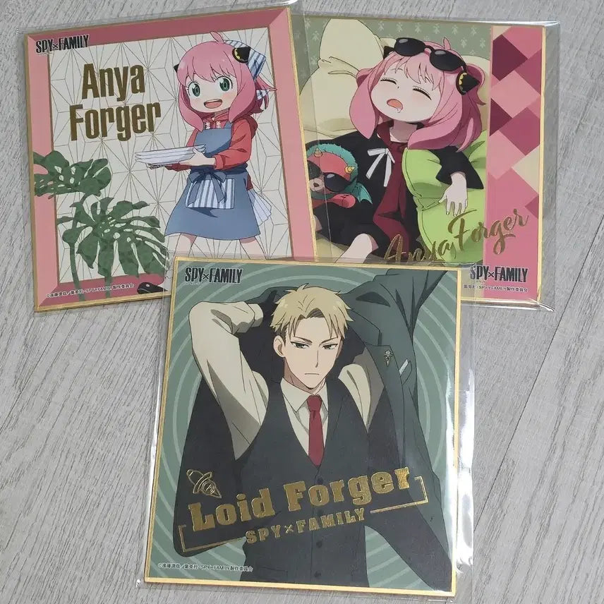 [BUNJANG] SPY x FAMILY Loid Anya Shikishi Bundle Set / 스파이패밀리 색지 로이드 아냐 굿즈