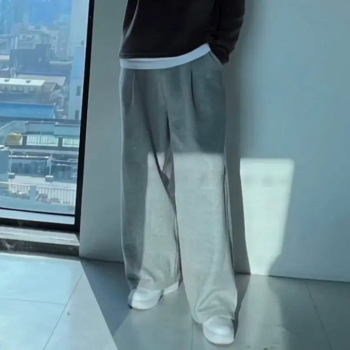 [BUNJANG] Unisex Wide Balloon Training Sweatpants / 남자 남녀공용 와이드 벌룬 운동 헬스 트레이닝 츄리닝 스웻 통 바지