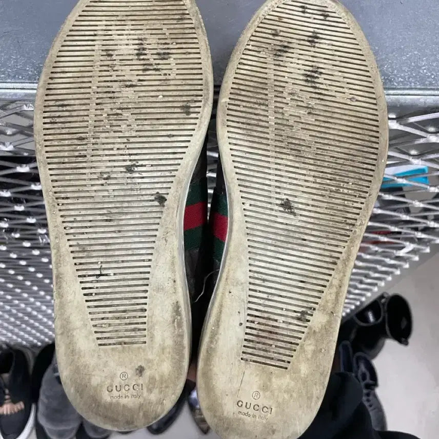 [BUNJANG] Gucci Leather High Top Sneakers / 구찌 레더 하이탑 스니커즈 브라운 7 (gr-4531)