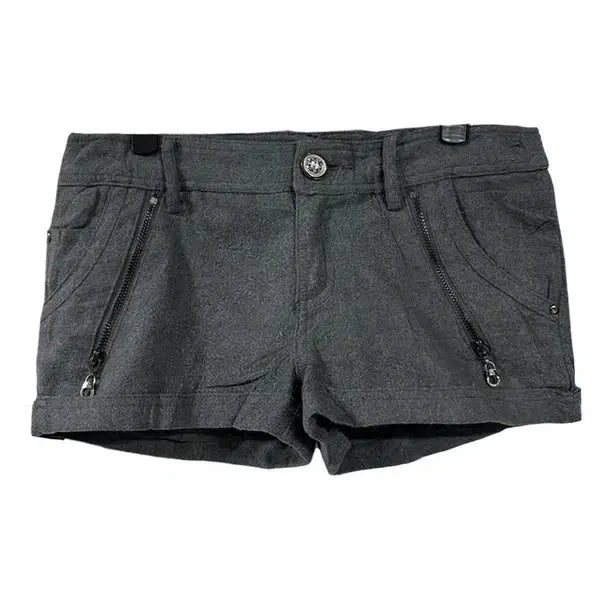 [BUNJANG] CECIL MCBEE Gothic Punk Zipper Detail Shorts / [31인치] CECIL MCBEE 고스펑크 지퍼디테일 쇼츠반바지