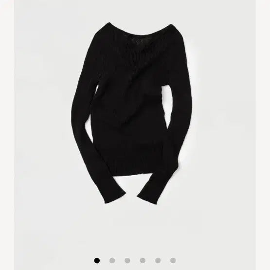 [BUNJANG] GED Ribbed V-Neck Pullover - Black / GED 게드 RIBBED V-NECK PULLOVER - BLACK