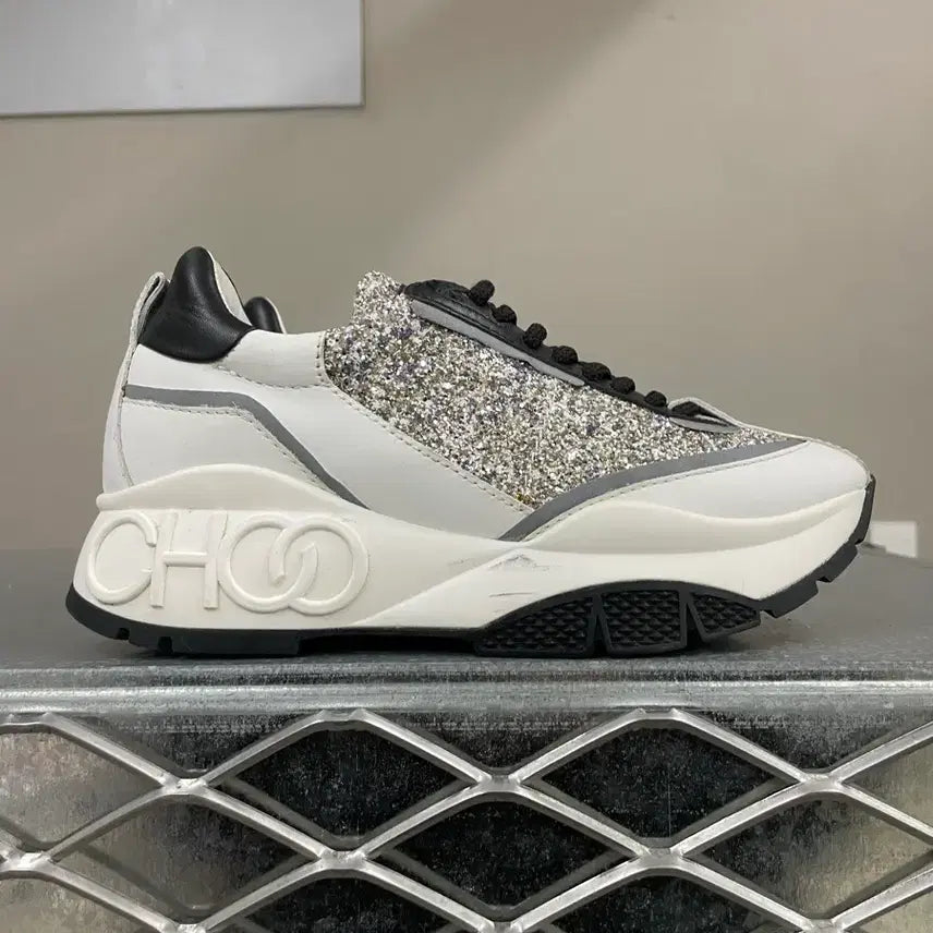[BUNJANG] Jimmy Choo Glitter Sneakers / 지미추 글리터 스니커즈 35.5 (gr-4527)