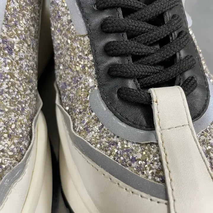 [BUNJANG] Jimmy Choo Glitter Sneakers / 지미추 글리터 스니커즈 35.5 (gr-4527)