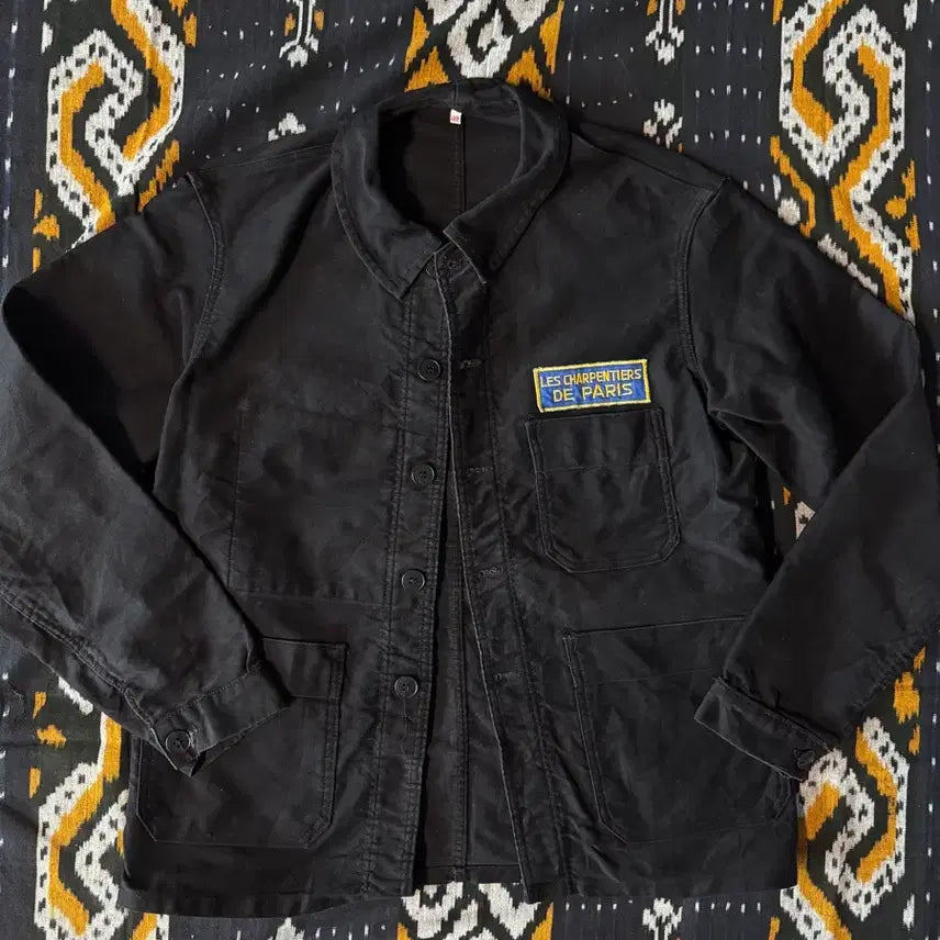 [BUNJANG] Adolphe Lafont 1960s Black Molskin French Work Jacket / 60&