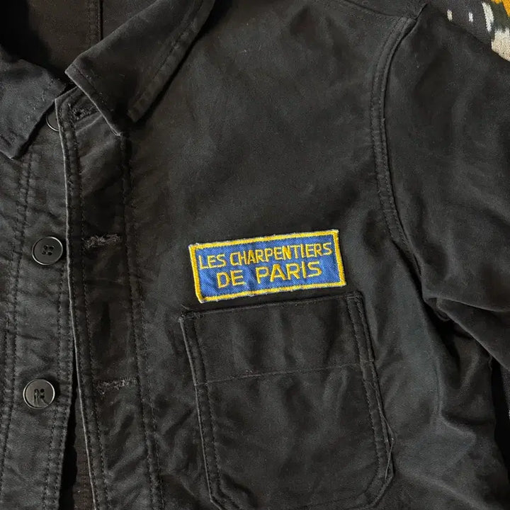 [BUNJANG] Adolphe Lafont 1960s Black Molskin French Work Jacket / 60&