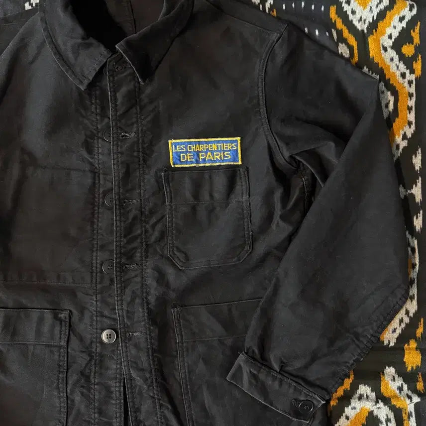 [BUNJANG] Adolphe Lafont 1960s Black Molskin French Work Jacket / 60&