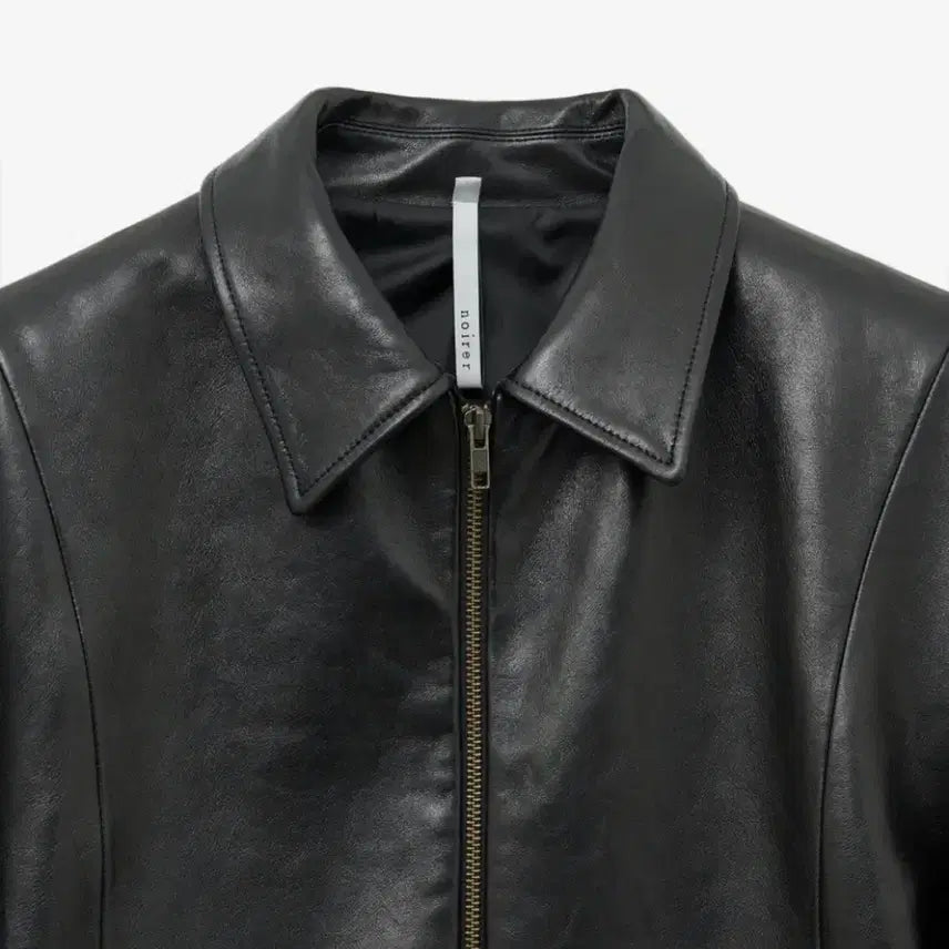 [BUNJANG] Noirer Lambskin Leather Belted Crop Jacket / 노이어 양가죽(100%) 램스 레더 벨티드 크롭 자켓
