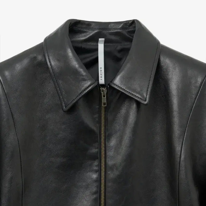 [BUNJANG] Noirer Lambskin Leather Belted Crop Jacket / 노이어 양가죽(100%) 램스 레더 벨티드 크롭 자켓