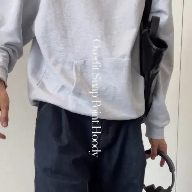 [BUNJANG] INSILENCE Derek Snap Hoodie M Mélange Gray / [ 새상품 ] 인사일런스 스냅 후드티 M 멜란지 그레이 데릭