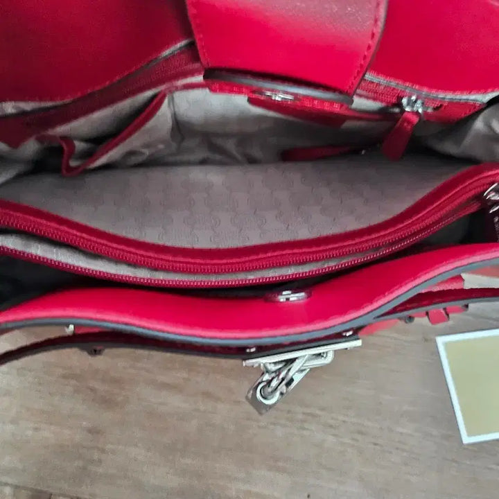 [BUNJANG] Michael Kors Satchel Red Chain Strap Shoulder Bag / 상태좋아요))마이클코어스 사첼백 레드 체인 스트랩