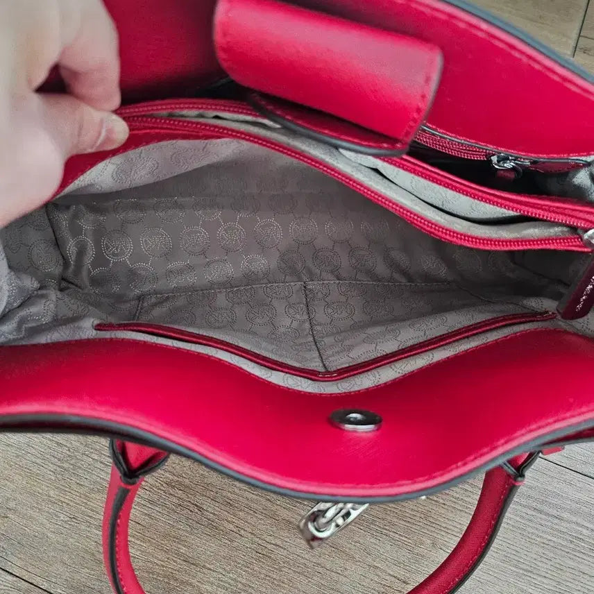 [BUNJANG] Michael Kors Satchel Red Chain Strap Shoulder Bag / 상태좋아요))마이클코어스 사첼백 레드 체인 스트랩