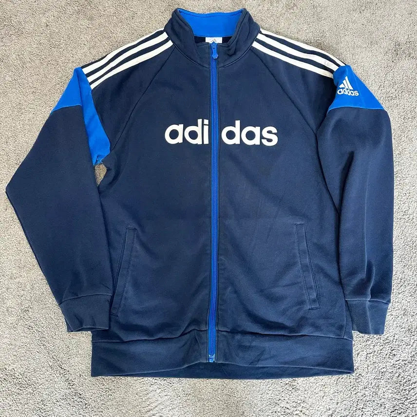 [BUNJANG] Adidas Old School Color Block Cotton Track Top (L) / 아디다스 올드스쿨 배색 코튼 집업 트랙탑L