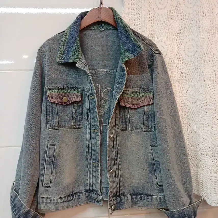[SOLD OUT] 빈티지 워싱 데님 청자켓 XL