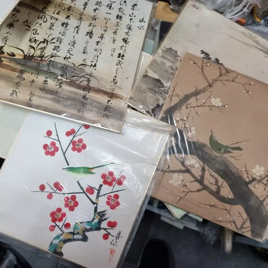 [BUNJANG] Japanese Artist Skski Drawing &amp; Calligraphy Bundle (Approx. 45-60 pcs) / 일본 작가 스키시  50여장 일괄대략 45~60여장 사이로일본 스키시