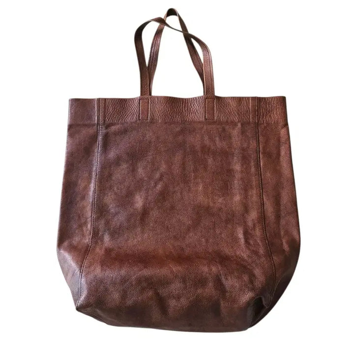 [BUNJANG] Margaret Howell Calfskin Leather Tote Bag Brown / 마가렛 호웰 카프스킨 토트백