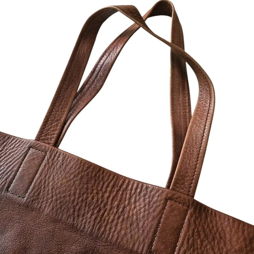 [BUNJANG] Margaret Howell Calfskin Leather Tote Bag Brown / 마가렛 호웰 카프스킨 토트백