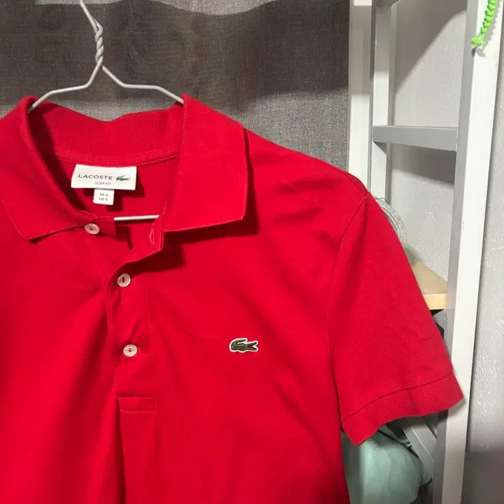 [BUNJANG] Lacoste Slim Fit PK T-shirt Red / 라코스테 슬림핏 PK 반팔티 레드