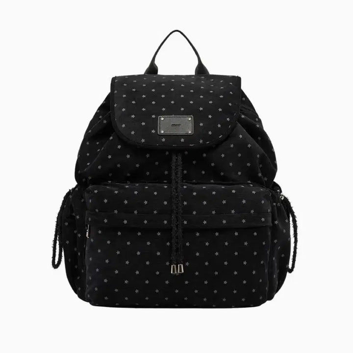 [BUNJANG] Mur Fluffy String Backpack Black Star / 미사용) 무르 Mur 플러피 스트링 백팩 블랙스타 별 백팩