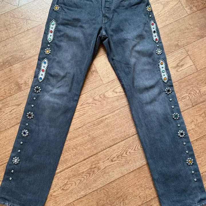 [BUNJANG] Kapital Gemstone Black Monkey Cisco Jeans (32) / [32]캐피탈 젬스톤 블랙 Kapital Monkey Cisco 5P