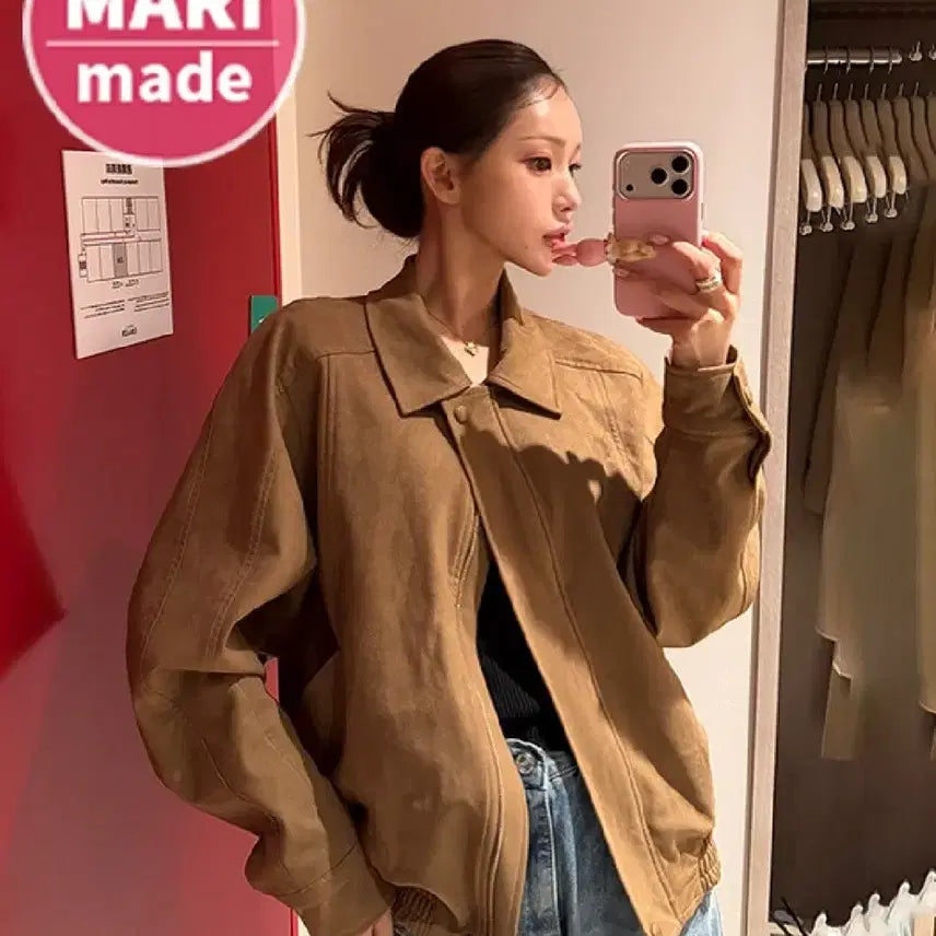 [BUNJANG] Mari Market Suede Jacket / 마리마켓 마리메이드 스웨이드 자켓