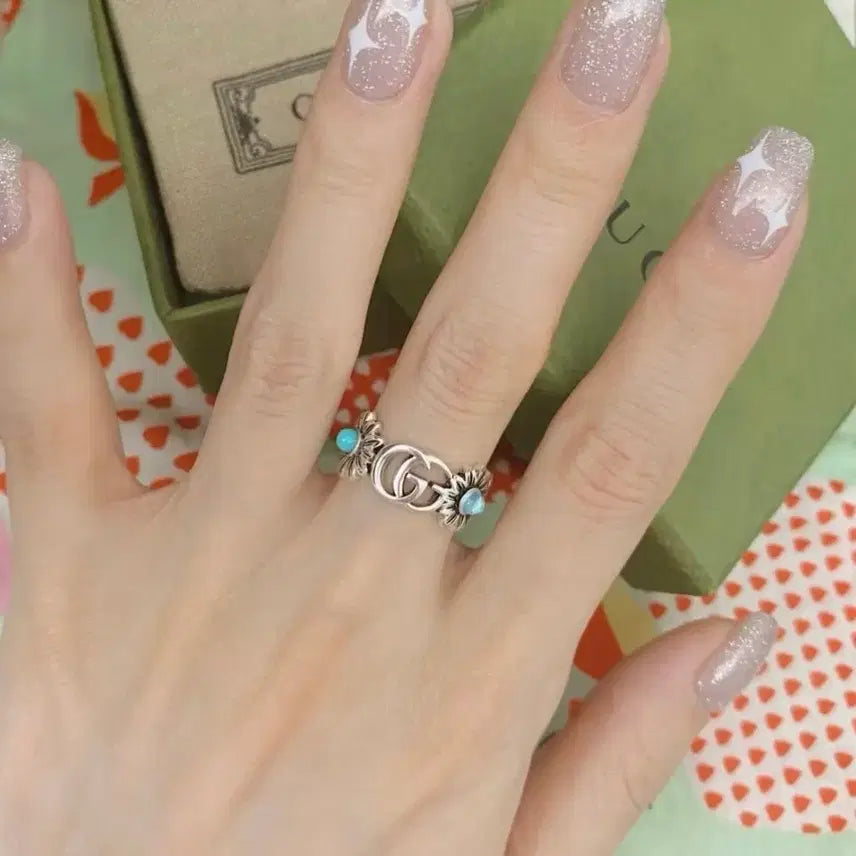 [BUNJANG] Gucci GG Marmont Flower Ring Silver / 구찌 플라워 GG 마몬트 반지 실버