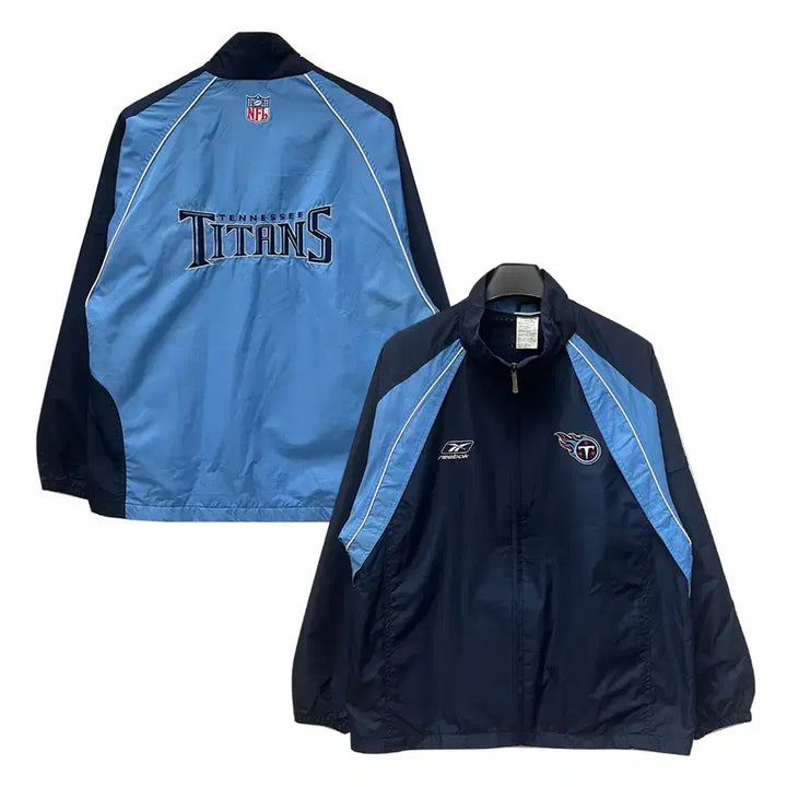 [BUNJANG] Reebok Tennessee Titans Windbreaker Jacket / 리복 x NFL 테네시 타이탄스 바람막이 자켓 해외 M
