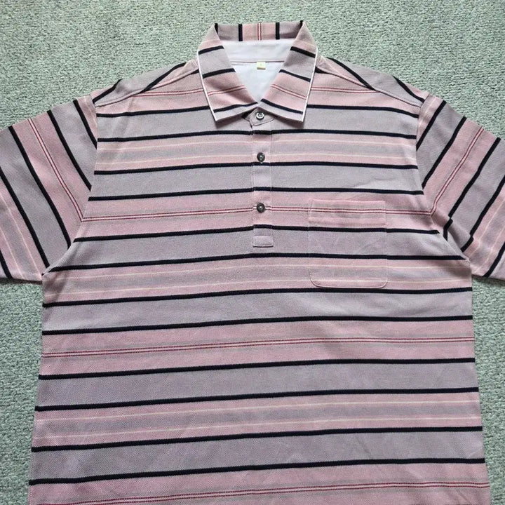 [BUNJANG] Topvalu Pink Collar Neck Short Sleeve T-Shirt L / Topvalu Japan 카라넥 반팔 티셔츠 L(100)