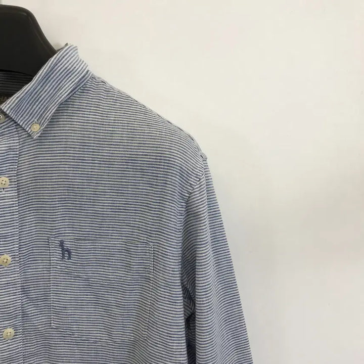 [BUNJANG] Hazzys Striped Linen Blend Shirt 95 / 헤지스 스트라이프 린넨혼방셔츠 [95]