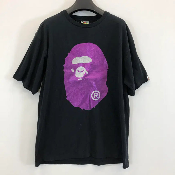 [BUNJANG] BAPE Glitter Big Ape Short Sleeve T-shirt / 베이프 글리터 빅 에이프 반팔 2XL 퍼플