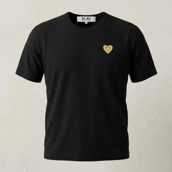 [BUNJANG] Comme des Garcons Gold Emblem Heart T-shirt / 꼼데가르송 골드와펜 하트 블랙 /화이트/반팔티