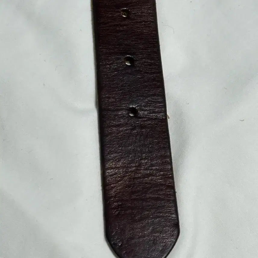 [BUNJANG] Vintage Brown Leather Braided Belt / 빈티지 브라운 가죽 꽈배기 벨트