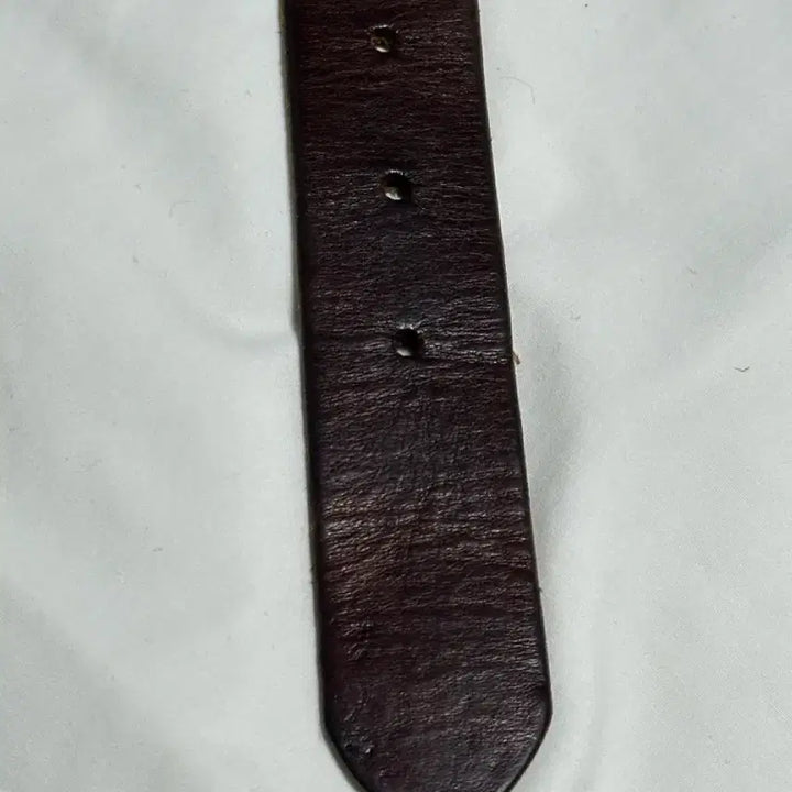 [BUNJANG] Vintage Brown Leather Braided Belt / 빈티지 브라운 가죽 꽈배기 벨트