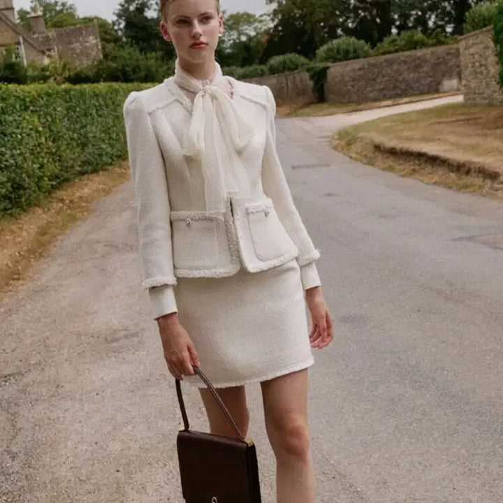 [BUNJANG] Bau Ivory Skirt Size 66(2) / bau 아이보리 스커트 66(2)사이즈