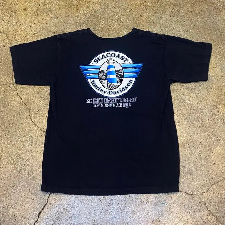 [BUNJANG] Harley-Davidson Sea Coast Vintage T-shirt / 미국 빈티지 할리데이비슨 씨코스트 반팔티