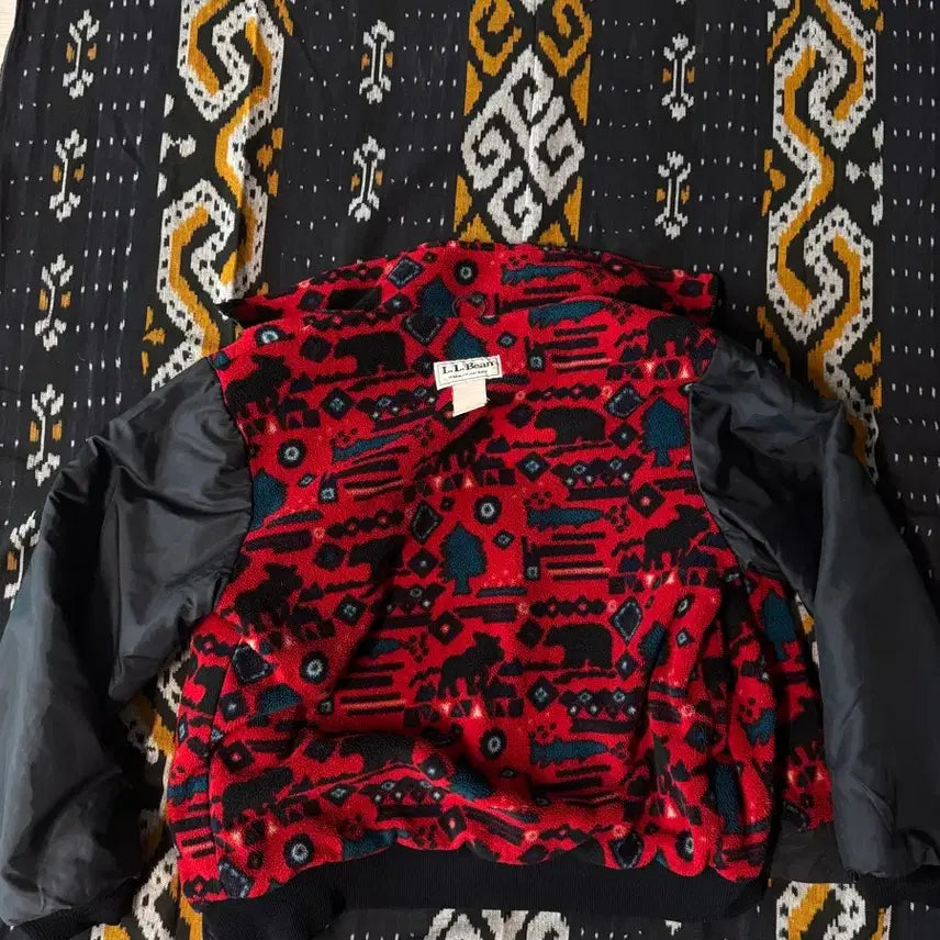 [BUNJANG] LL Bean Aztec Print Warm-up Jacket / LL bean 엘엘빈 빈티지 웜업 자켓 80~90s M ( 아즈텍 )