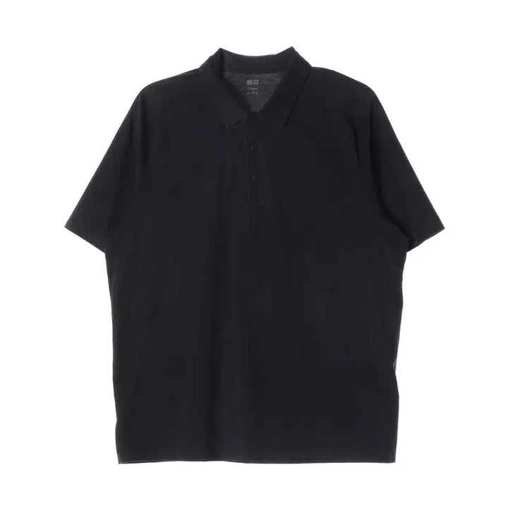 [BUNJANG] Theory x Uniqlo Collaboration Black Polo Shirt XL / 띠어리 x 유니클로 콜라보 블랙 폴로 셔츠 XL