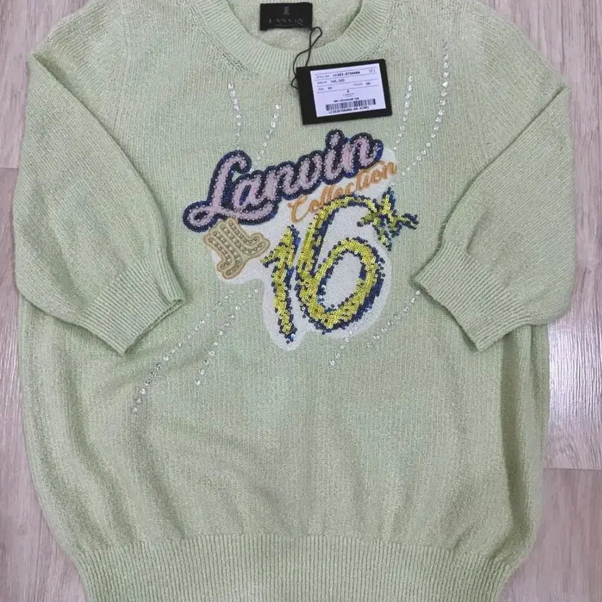 [SOLD OUT] 랑방 비즈로고 니트 택달린 새제품 745000원짜리 80% 이상 할인