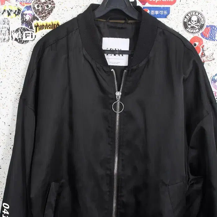 [BUNJANG] Zara Satin Bomber Jacket BK / 남성M/ 자라 새틴 항공 점퍼 BK 19-163