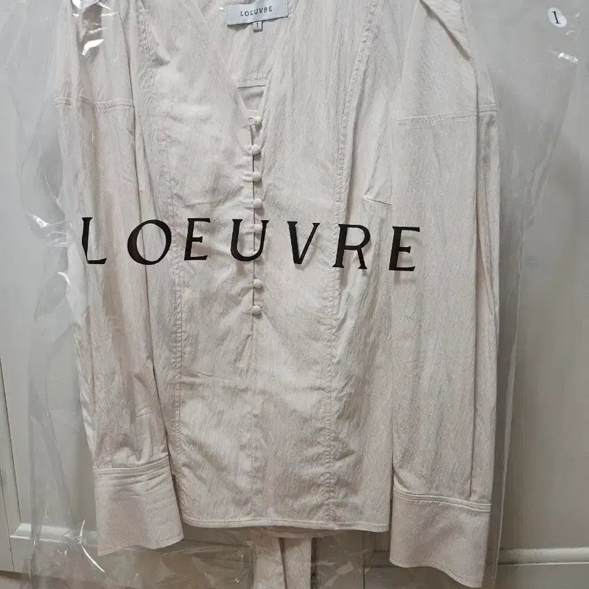 [BUNJANG] Loeuvre Tie Puff Blouse Light Beige / 루에브르 타이 퍼프 블라우스 라이트 베이지